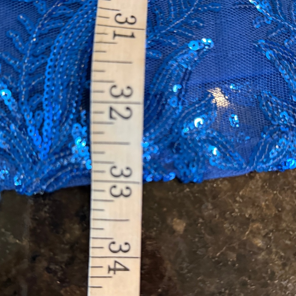Lulus Divine Energy Royal Blue Sequin Lace-Up A-Line Mini Dress Size XL - Picture 13 of 14